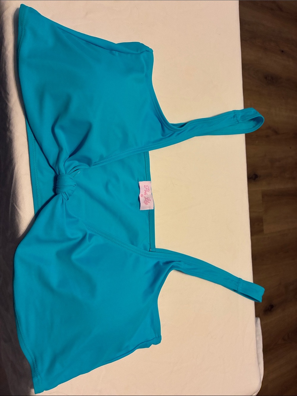 Pink Lily Teal Swim Top
